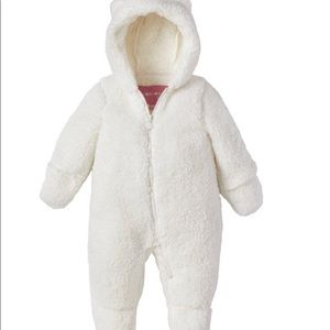 Wippette Baby Girl or Boy Unisex Sherpa Hood Pram Snowsuit